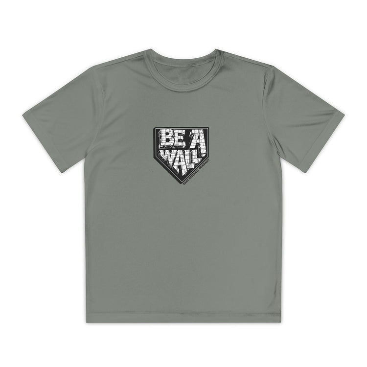 Kids Be A Wall Dry Fit Tee - Rake Baseball Company - RAKE BASEBALL | BASEBALL T-SHIRT | BASEBALL CLOTHING | GOOD VIBES ONLY