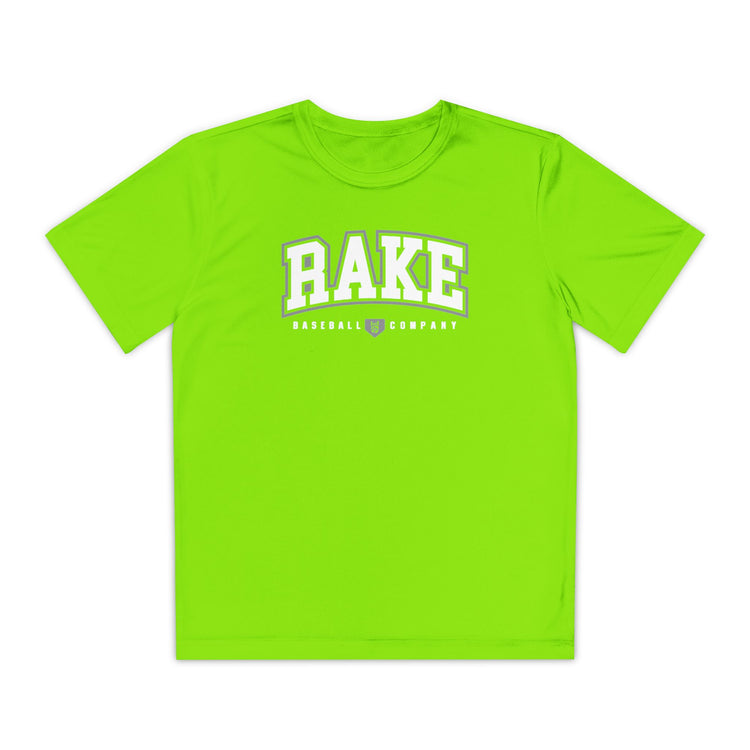 Kids Rake Collegiate Dry Fit Tee - Rake Baseball Company - RAKE BASEBALL | BASEBALL T-SHIRT | BASEBALL CLOTHING | GOOD VIBES ONLY