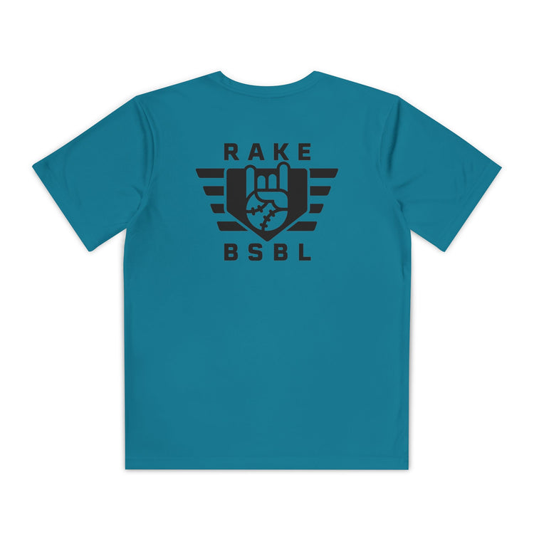Kids Rake Flag Dry Fit Tee - Rake Baseball Company - RAKE BASEBALL | BASEBALL T-SHIRT | BASEBALL CLOTHING | GOOD VIBES ONLY
