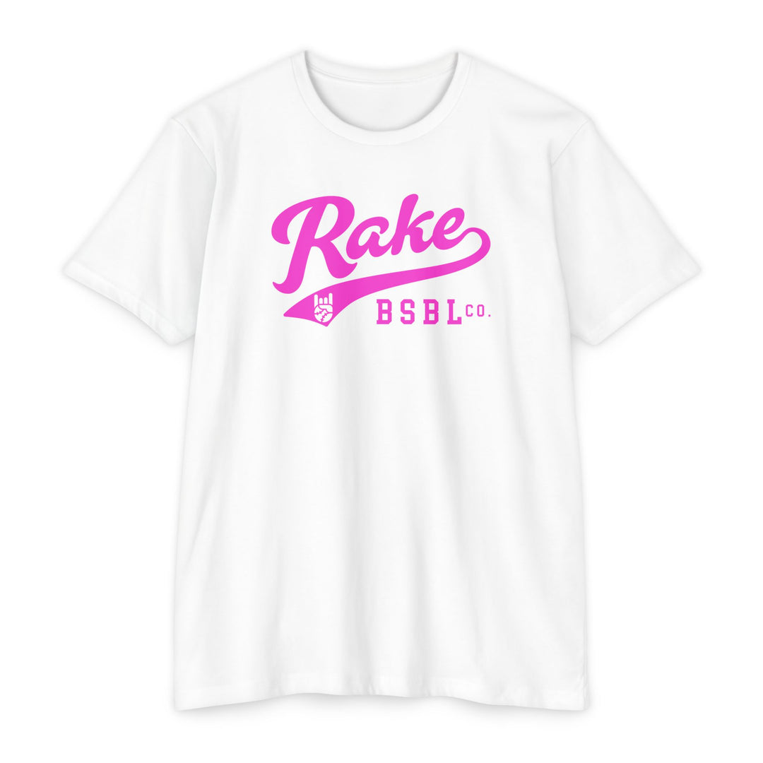 Rake Pink Script Tee