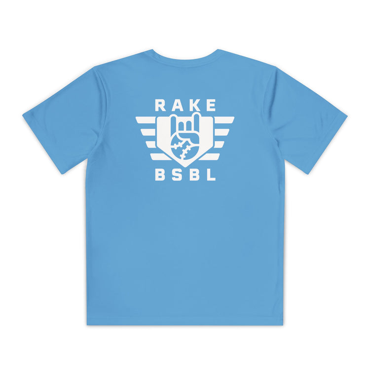 Kids Rake Flag Dry Fit Tee - Rake Baseball Company - RAKE BASEBALL | BASEBALL T-SHIRT | BASEBALL CLOTHING | GOOD VIBES ONLY