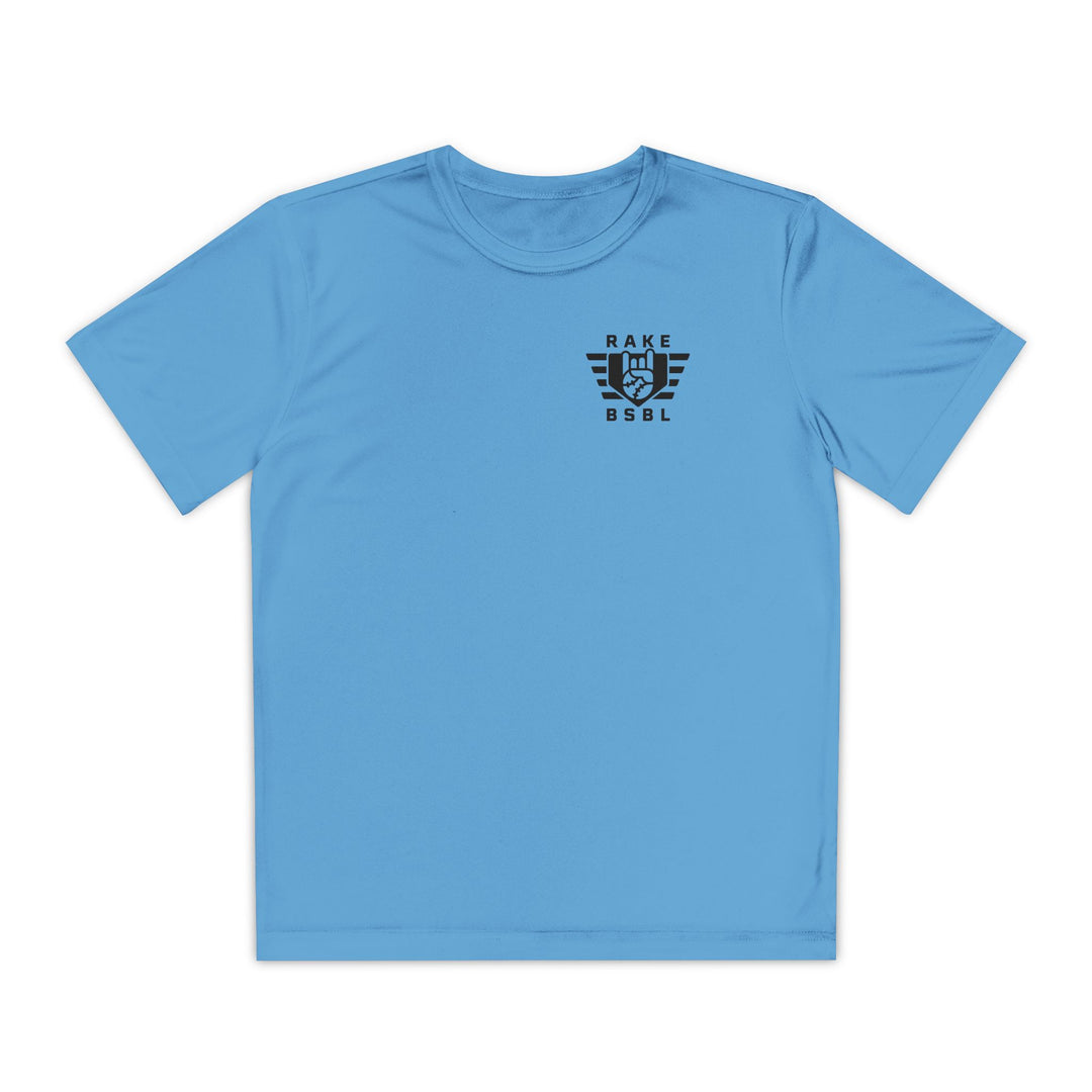 Kids Rake Flag Dry Fit Tee - Rake Baseball Company - RAKE BASEBALL | BASEBALL T-SHIRT | BASEBALL CLOTHING | GOOD VIBES ONLY