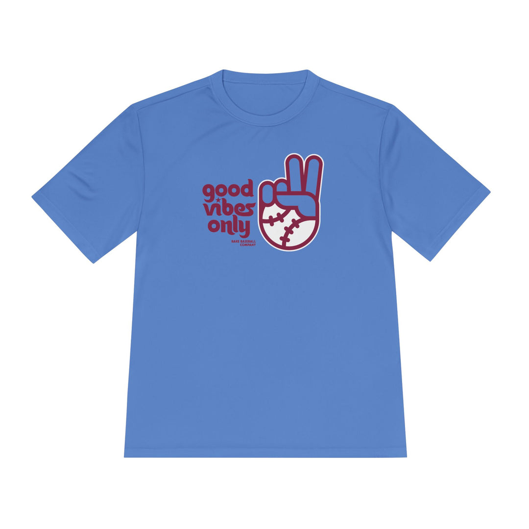 Philidalphia Inspired GVO Dry Fit Tee - Rake Baseball Company - RAKE BASEBALL | BASEBALL T-SHIRT | BASEBALL CLOTHING | GOOD VIBES ONLY