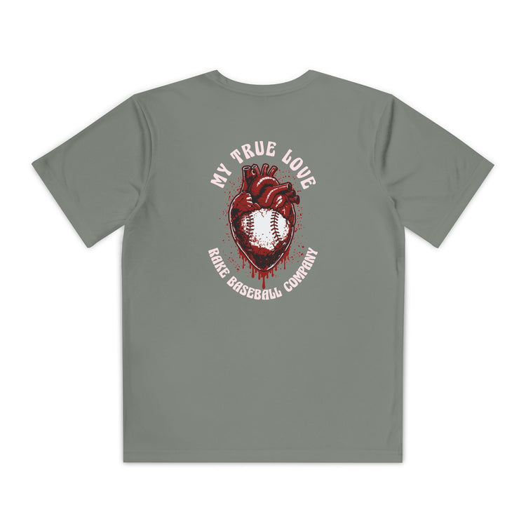 Kids My True Love Baseball Dry Fit Tee - Rake Baseball Company - RAKE BASEBALL | BASEBALL T-SHIRT | BASEBALL CLOTHING | GOOD VIBES ONLY