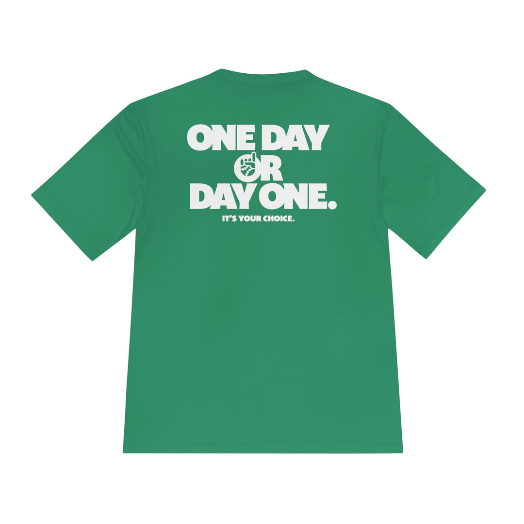 One Day or Day One Dry Fit Tee - Rake Baseball Company - RAKE BASEBALL | BASEBALL T-SHIRT | BASEBALL CLOTHING | GOOD VIBES ONLY