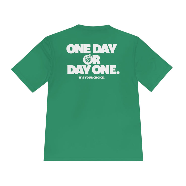 One Day or Day One Dry Fit Tee - Rake Baseball Company - RAKE BASEBALL | BASEBALL T-SHIRT | BASEBALL CLOTHING | GOOD VIBES ONLY