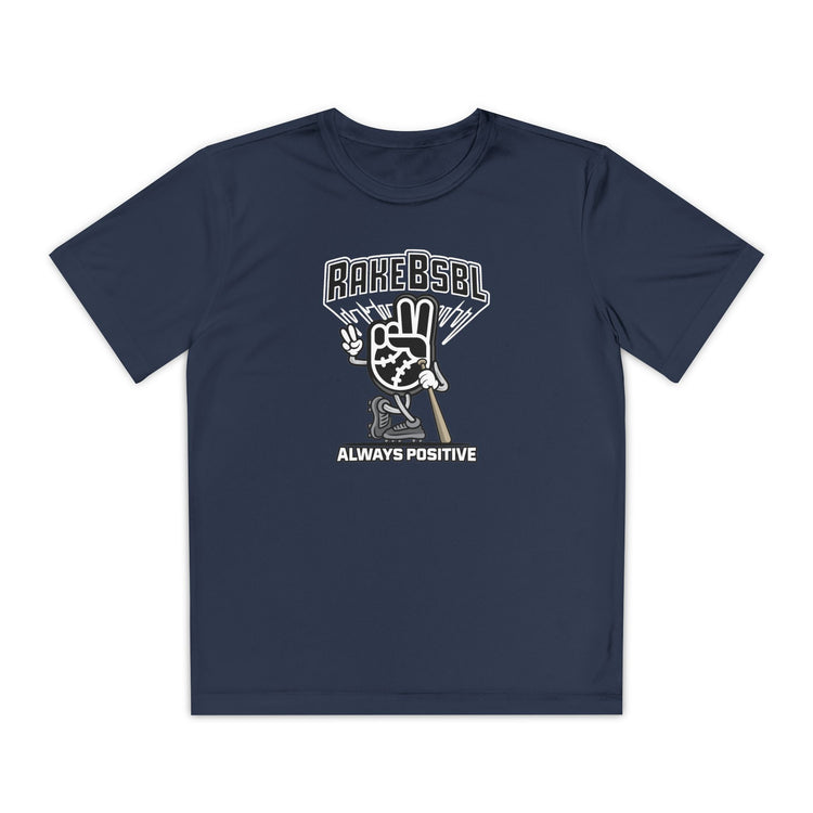 Kids Always Positive Vibes Dry Fit Tee - Rake Baseball Company - RAKE BASEBALL | BASEBALL T-SHIRT | BASEBALL CLOTHING | GOOD VIBES ONLY