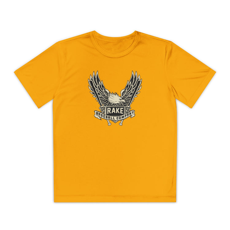 Kids Rake Eagle Dry Fit Tee - Rake Baseball Company - RAKE BASEBALL | BASEBALL T-SHIRT | BASEBALL CLOTHING | GOOD VIBES ONLY