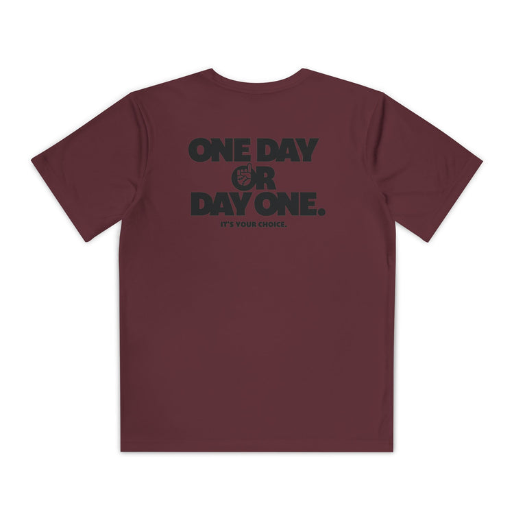 Kids One Day or Day One Dry Fit Tee - Rake Baseball Company - RAKE BASEBALL | BASEBALL T-SHIRT | BASEBALL CLOTHING | GOOD VIBES ONLY