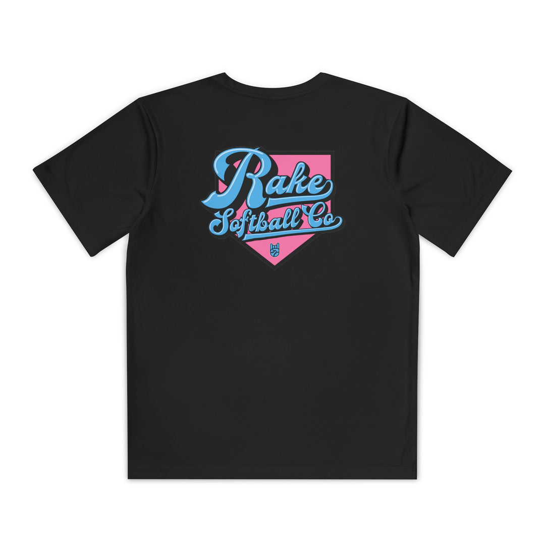 Kids Rake Softball Co. Dry Fit Tee - Rake Baseball Company - RAKE BASEBALL | BASEBALL T-SHIRT | BASEBALL CLOTHING | GOOD VIBES ONLY