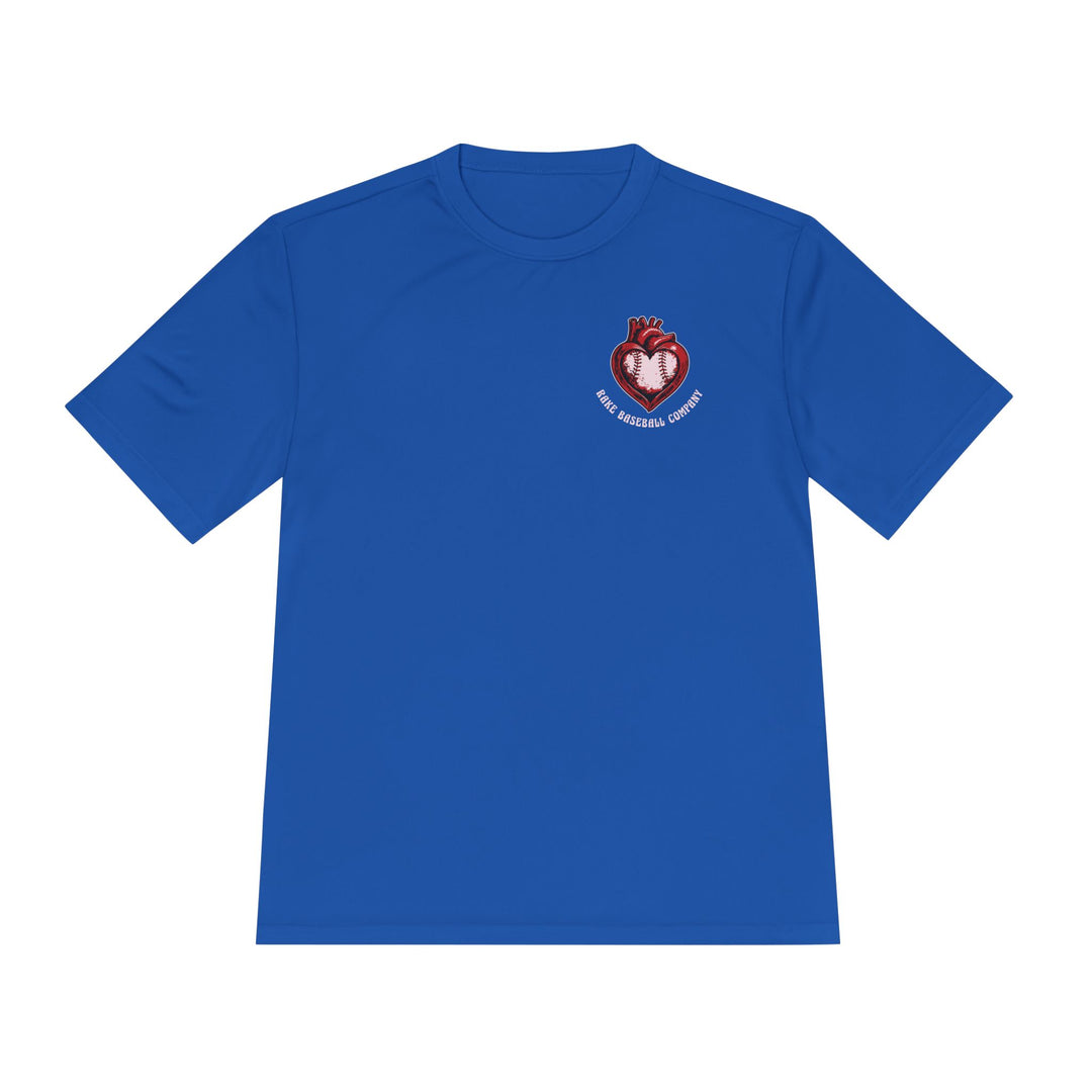 True Amor Baseball Dry Fit Tee - Rake Baseball Company - RAKE BASEBALL | BASEBALL T-SHIRT | BASEBALL CLOTHING | GOOD VIBES ONLY