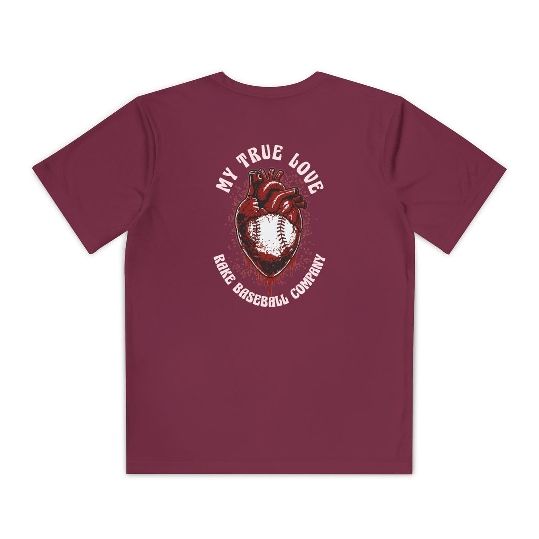 Kids My True Love Baseball Dry Fit Tee - Rake Baseball Company - RAKE BASEBALL | BASEBALL T-SHIRT | BASEBALL CLOTHING | GOOD VIBES ONLY