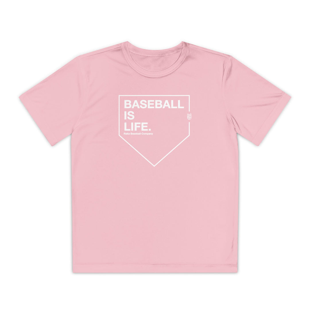 Kids Baseball Is Life Dry Fit Tee