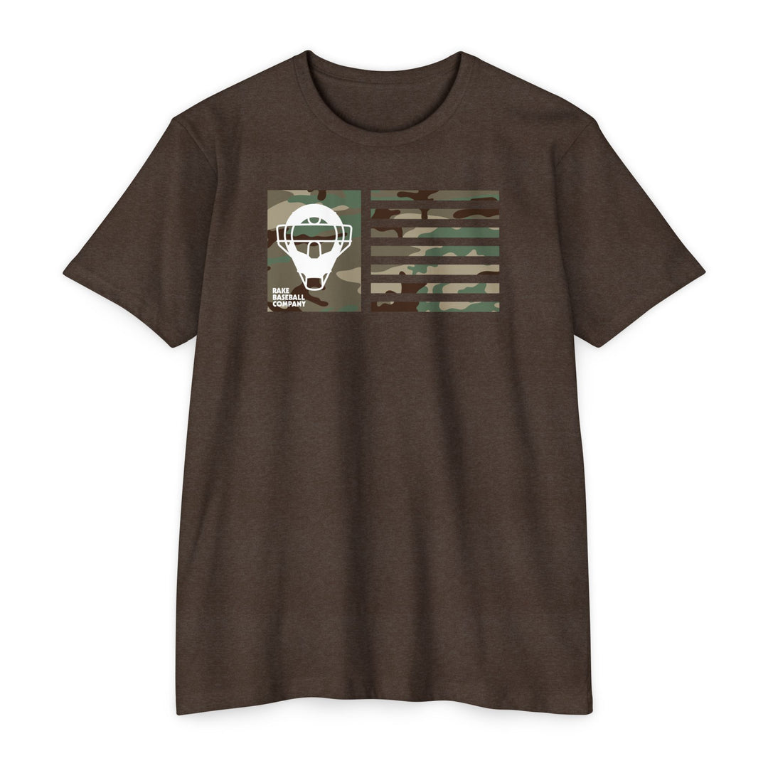 Camo Catcher's Mask Flag Tee