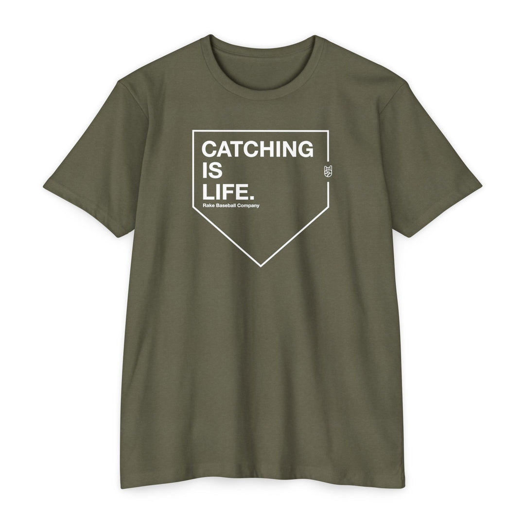 Catching is Life Baseball Tee