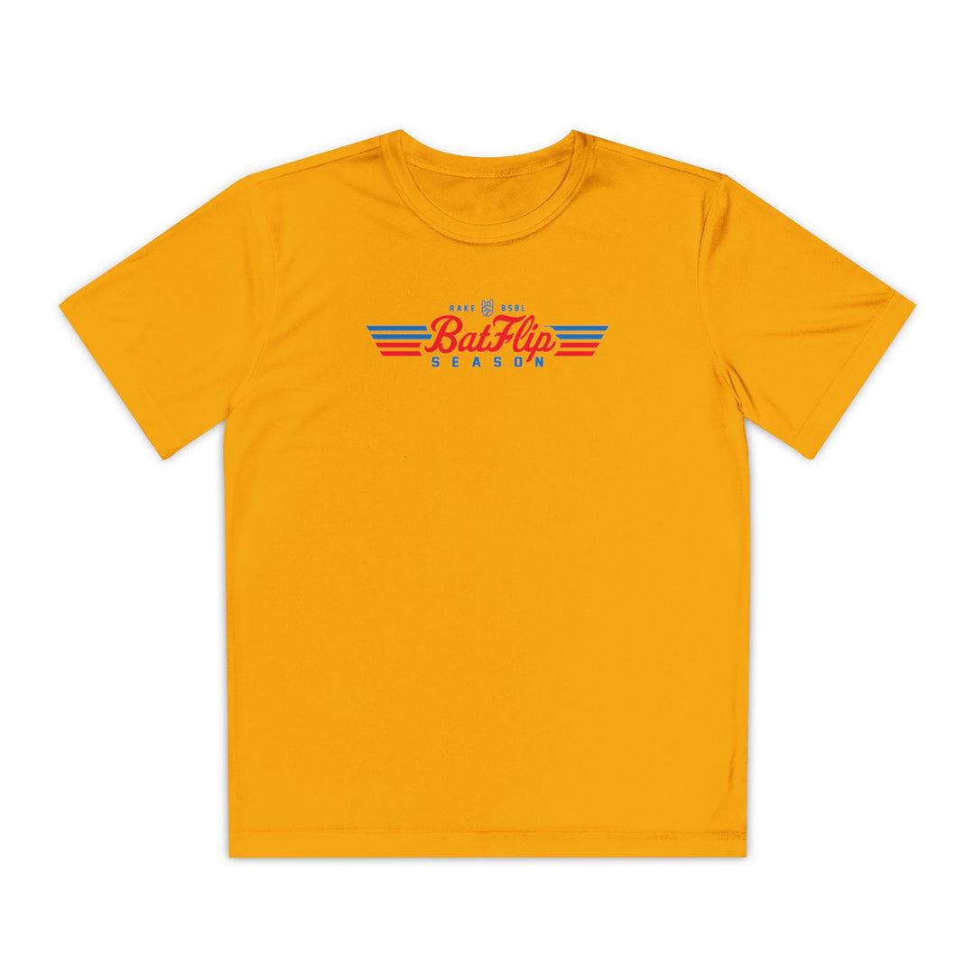 Kids Bat Flip Season Dry Fit Tee