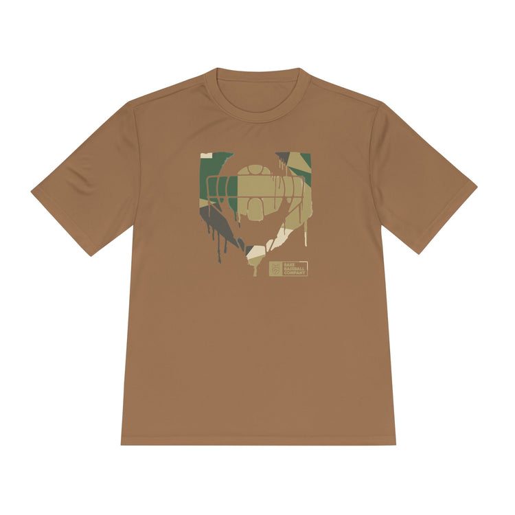 Catcher's Camo Drip Dry Fit Tee - Rake Baseball Company - RAKE BASEBALL | BASEBALL T-SHIRT | BASEBALL CLOTHING | GOOD VIBES ONLY