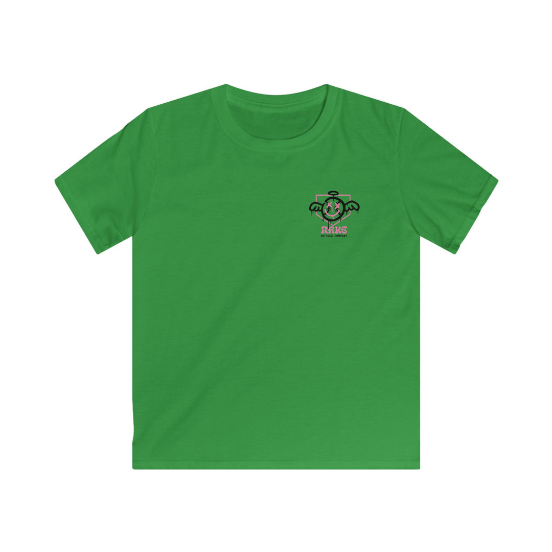 Kids She Angel Drip Softball Tee - Rake Baseball Company - RAKE BASEBALL | BASEBALL T-SHIRT | BASEBALL CLOTHING | GOOD VIBES ONLY