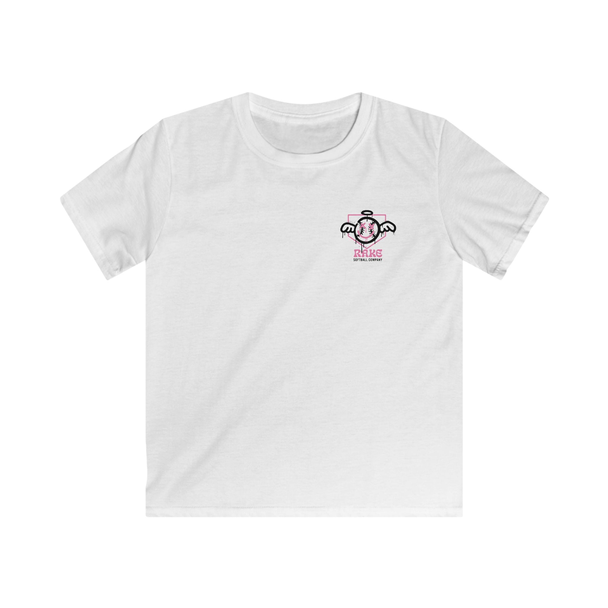 Kids She Angel Drip Softball Tee - Rake Baseball Company - RAKE BASEBALL | BASEBALL T-SHIRT | BASEBALL CLOTHING | GOOD VIBES ONLY