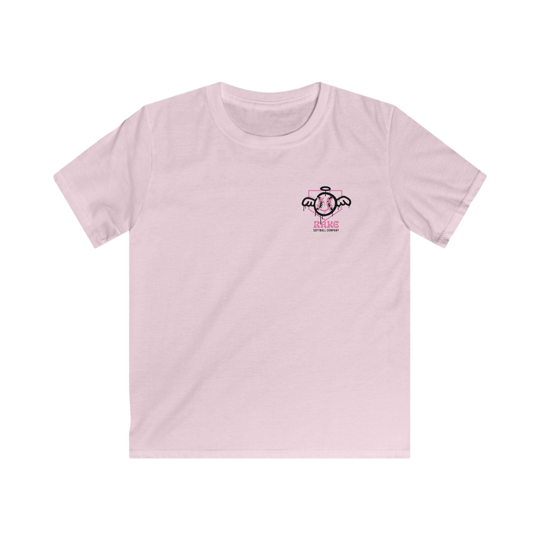 Kids She Angel Drip Softball Tee - Rake Baseball Company - RAKE BASEBALL | BASEBALL T-SHIRT | BASEBALL CLOTHING | GOOD VIBES ONLY