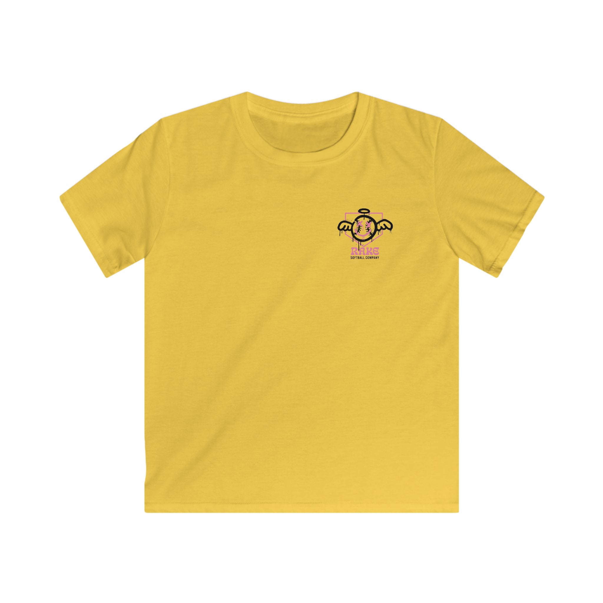 Kids She Angel Drip Softball Tee - Rake Baseball Company - RAKE BASEBALL | BASEBALL T-SHIRT | BASEBALL CLOTHING | GOOD VIBES ONLY