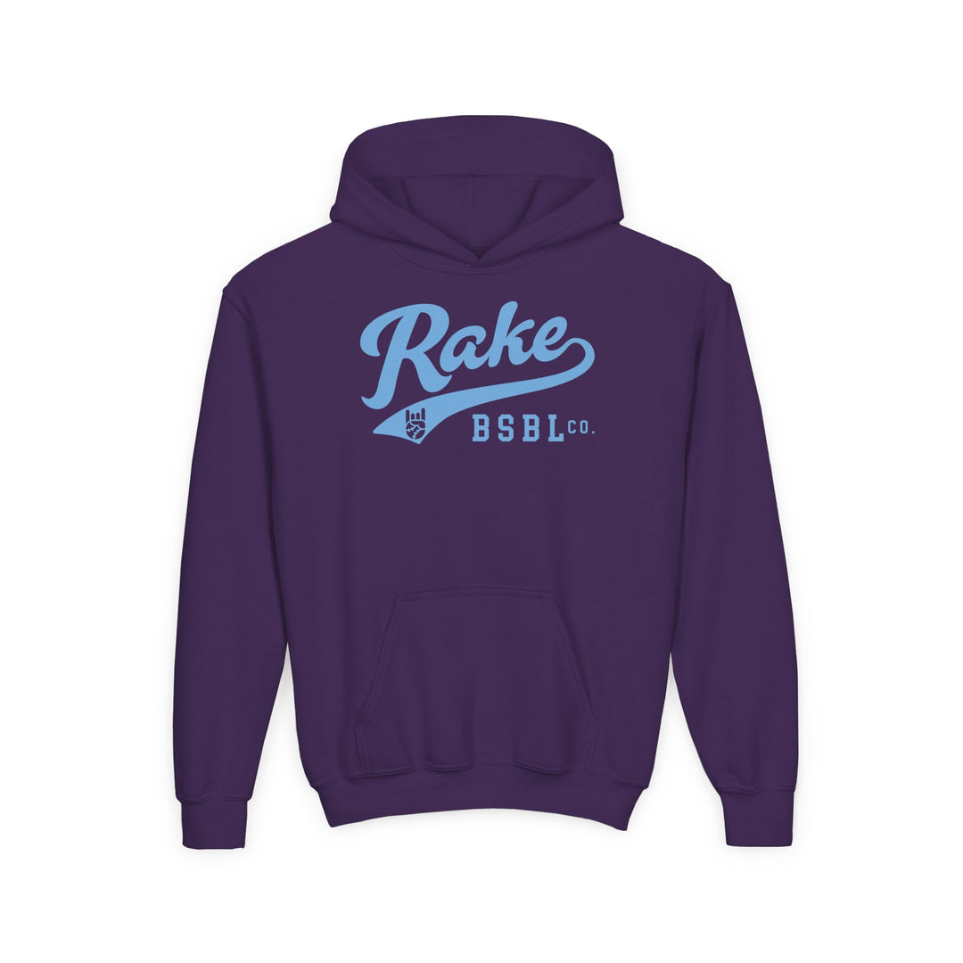 Kids Rake Script (Light Blue) Hoodie