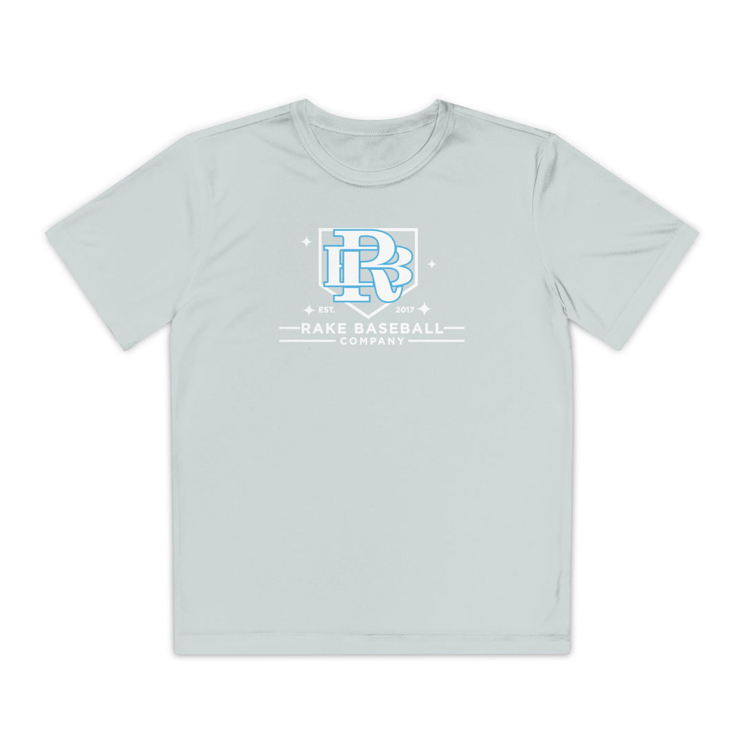 Kids Rake Baseball Homeplate Tee Dry Fit Tee - Rake Baseball Company - RAKE BASEBALL | BASEBALL T-SHIRT | BASEBALL CLOTHING | GOOD VIBES ONLY