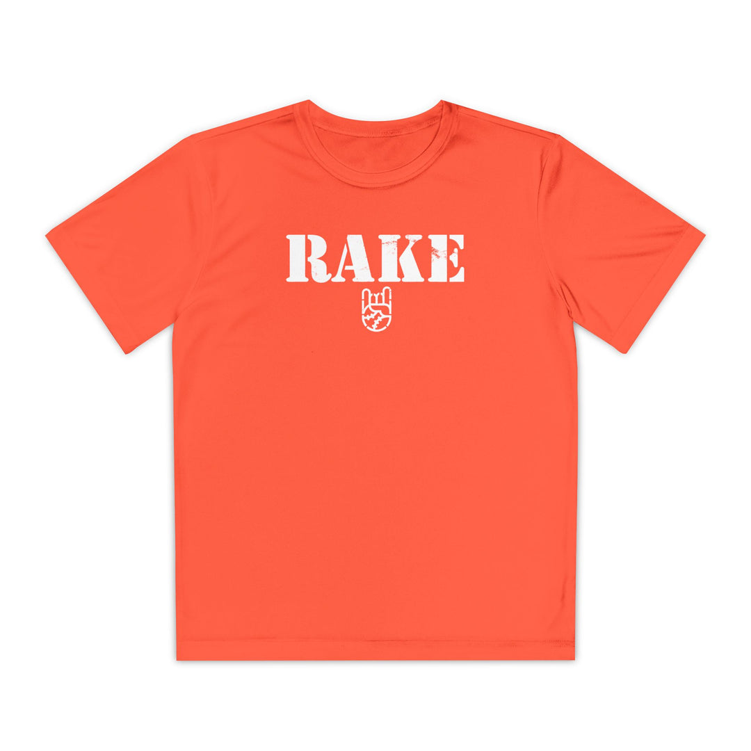 Kids Rake Stencil Dry Fit Tee - Rake Baseball Company - RAKE BASEBALL | BASEBALL T-SHIRT | BASEBALL CLOTHING | GOOD VIBES ONLY