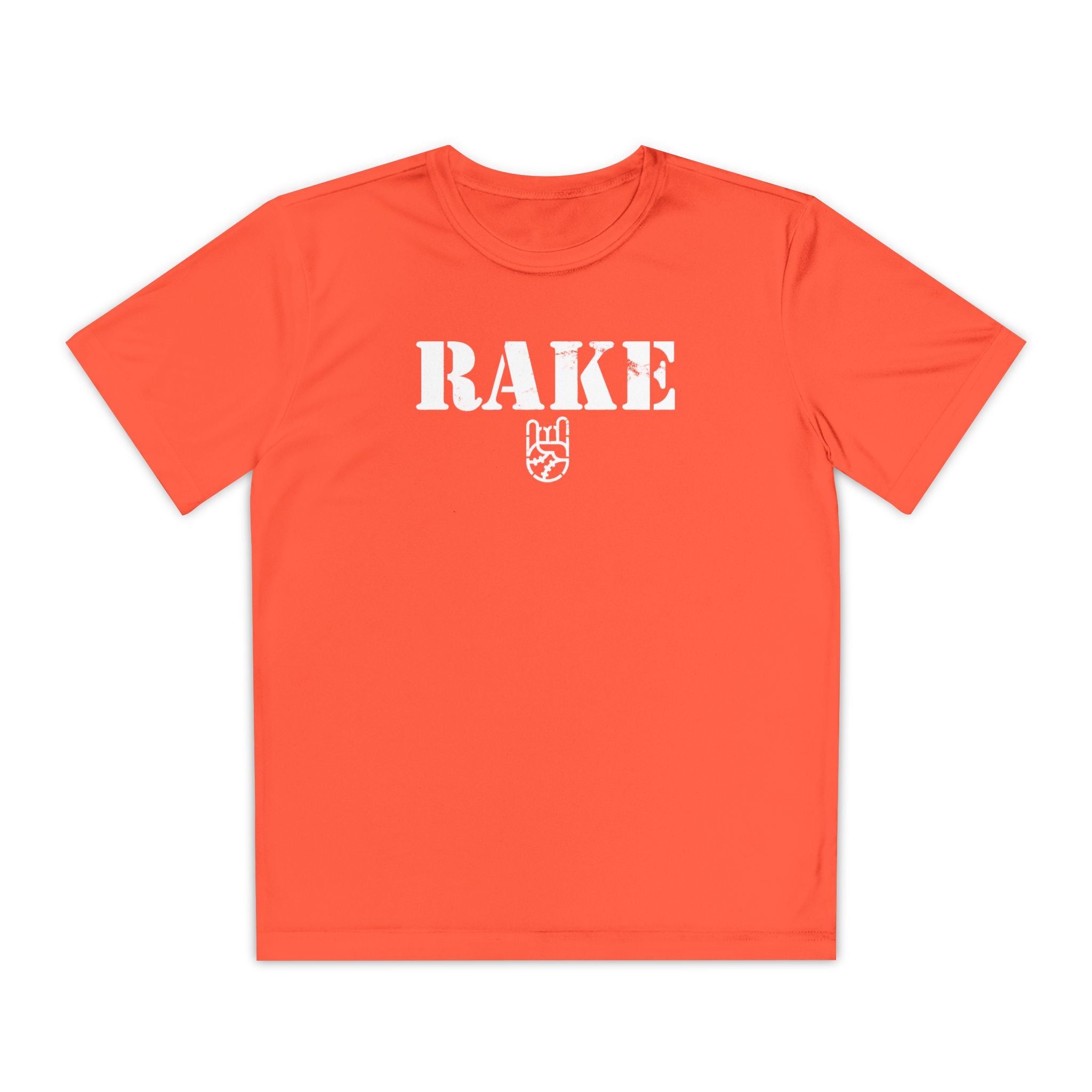 Kids Rake Stencil Dry Fit Tee - Rake Baseball Company - RAKE BASEBALL | BASEBALL T-SHIRT | BASEBALL CLOTHING | GOOD VIBES ONLY