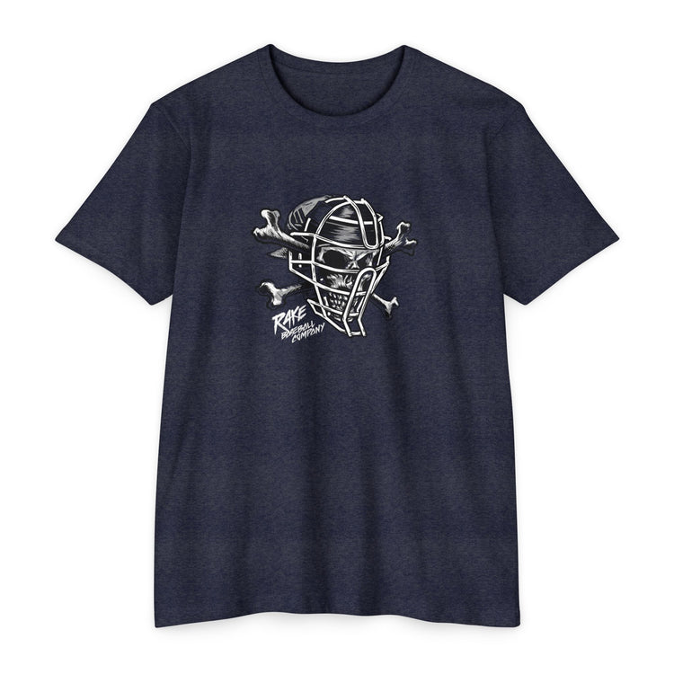 Skull & Bones Catching Tee - Rake Baseball Company - RAKE BASEBALL | BASEBALL T-SHIRT | BASEBALL CLOTHING | GOOD VIBES ONLY