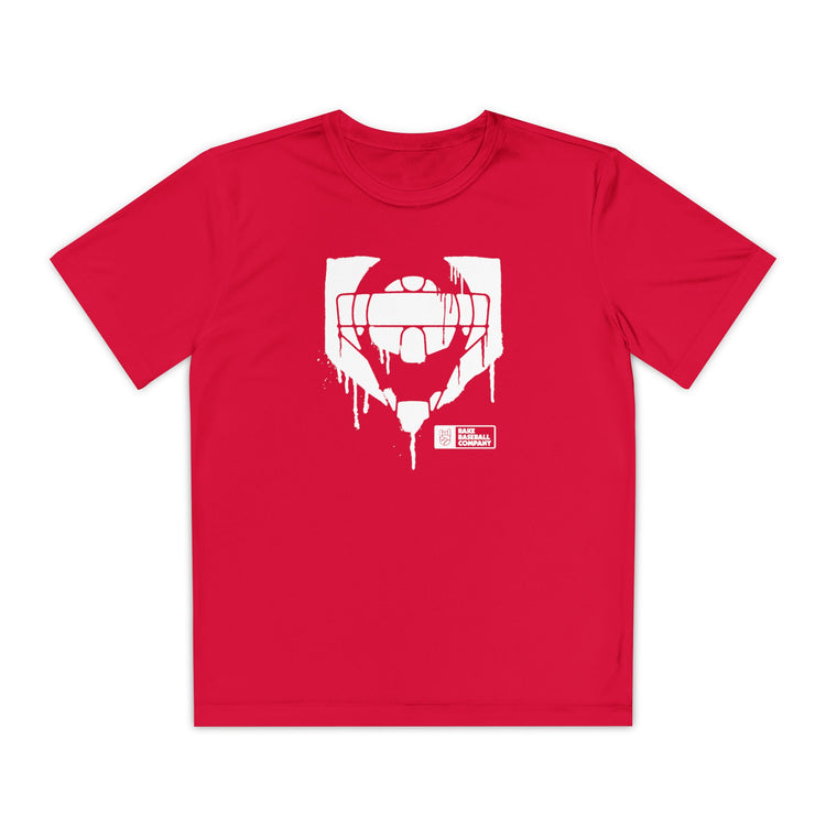 Kids Catcher's Drip Dry Fit Tee - Rake Baseball Company - RAKE BASEBALL | BASEBALL T-SHIRT | BASEBALL CLOTHING | GOOD VIBES ONLY