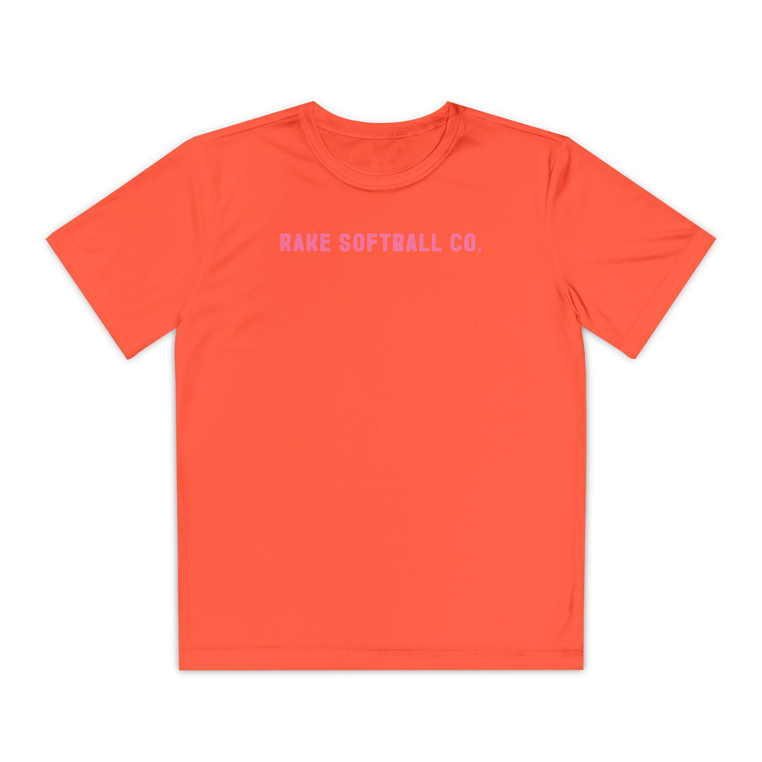 Kids Rake Softball Company Dry Fit Tee - Rake Baseball Company - RAKE BASEBALL | BASEBALL T-SHIRT | BASEBALL CLOTHING | GOOD VIBES ONLY