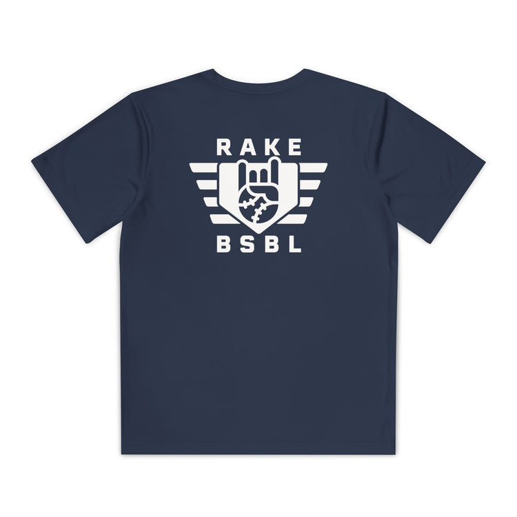 Kids Rake Flag Dry Fit Tee - Rake Baseball Company - RAKE BASEBALL | BASEBALL T-SHIRT | BASEBALL CLOTHING | GOOD VIBES ONLY