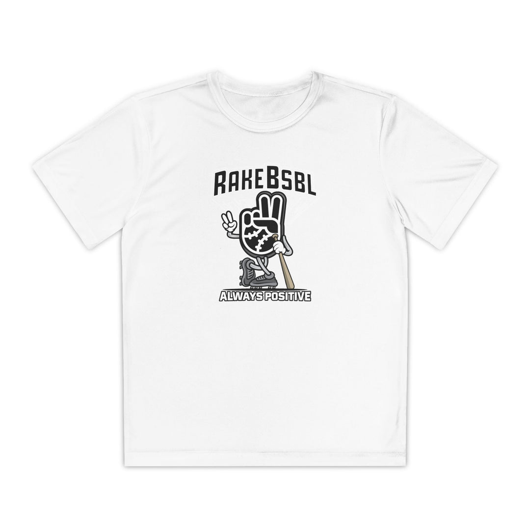 Kids Always Positive Vibes Dry Fit Tee - Rake Baseball Company - RAKE BASEBALL | BASEBALL T-SHIRT | BASEBALL CLOTHING | GOOD VIBES ONLY