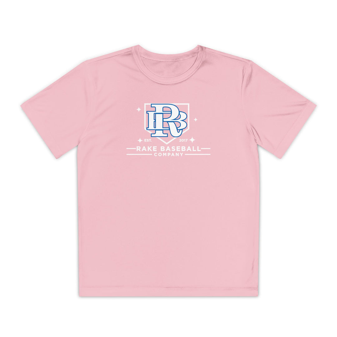 Kids Rake Baseball Homeplate Tee Dry Fit Tee - Rake Baseball Company - RAKE BASEBALL | BASEBALL T-SHIRT | BASEBALL CLOTHING | GOOD VIBES ONLY