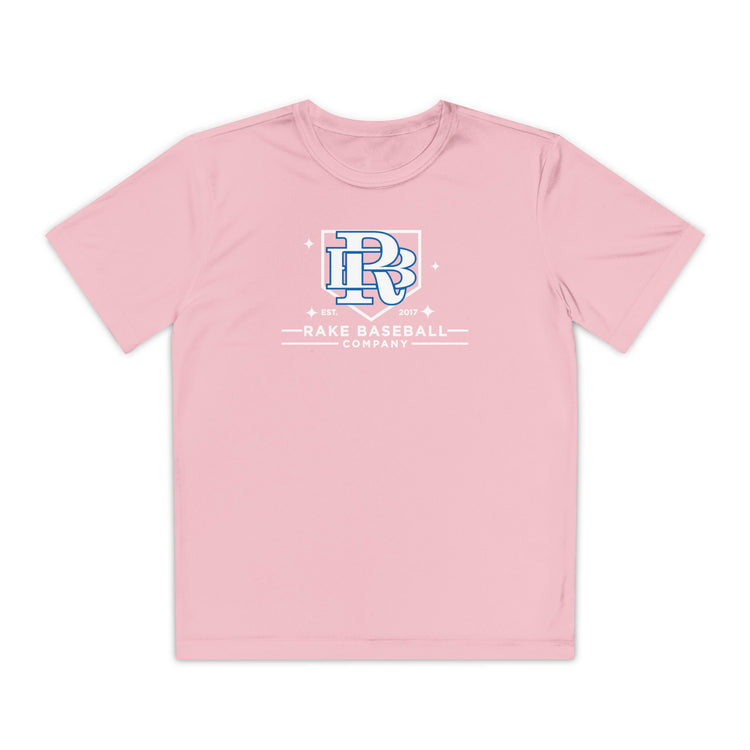 Kids Rake Baseball Homeplate Tee Dry Fit Tee - Rake Baseball Company - RAKE BASEBALL | BASEBALL T-SHIRT | BASEBALL CLOTHING | GOOD VIBES ONLY