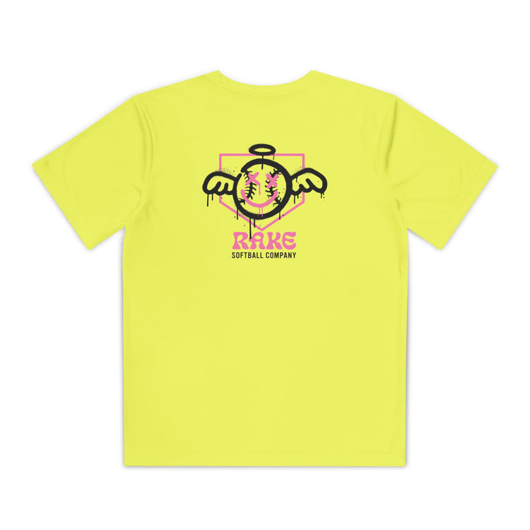 Kids She Angel Drip Softball Dry Fit Tee - Rake Baseball Company - RAKE BASEBALL | BASEBALL T-SHIRT | BASEBALL CLOTHING | GOOD VIBES ONLY