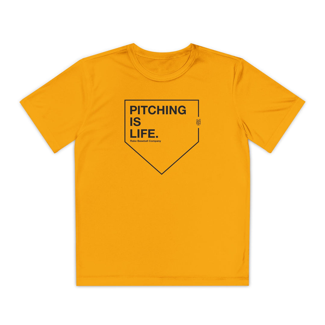 Kids Pitching Is Life Dry Fit Tee