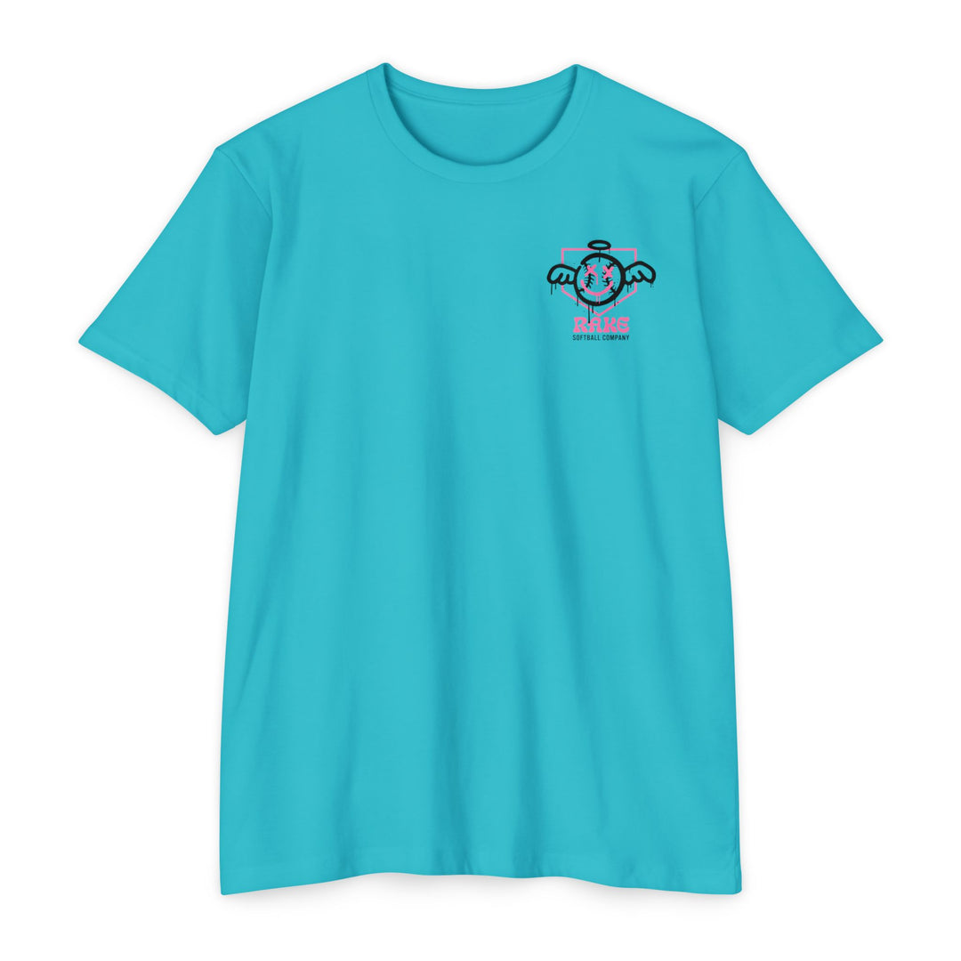 She Angel Drip Softball Tee - Rake Baseball Company - RAKE BASEBALL | BASEBALL T-SHIRT | BASEBALL CLOTHING | GOOD VIBES ONLY