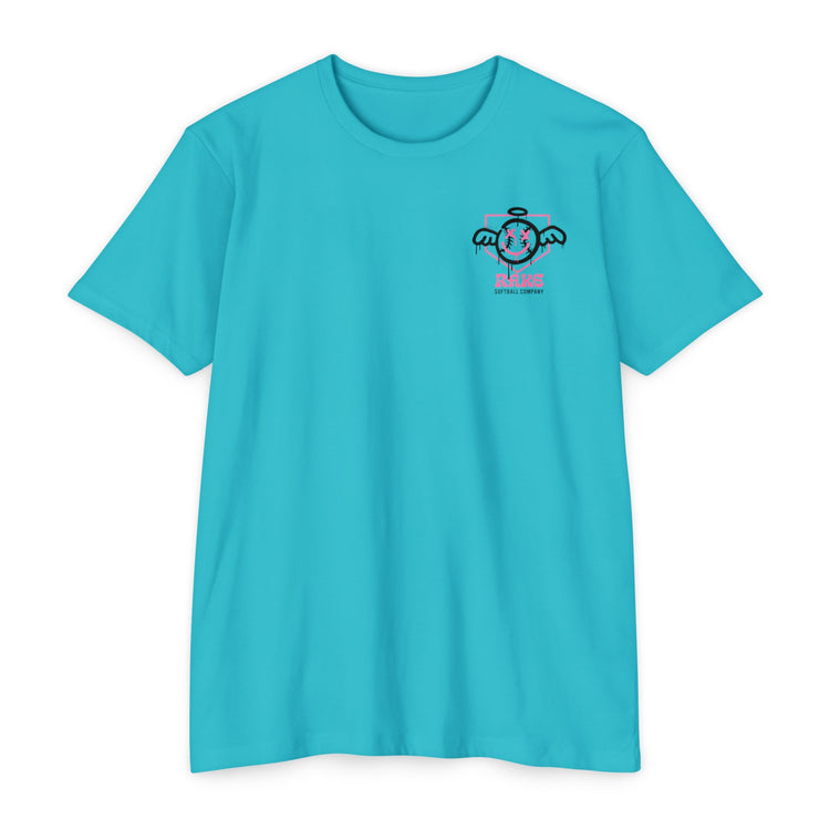 She Angel Drip Softball Tee - Rake Baseball Company - RAKE BASEBALL | BASEBALL T-SHIRT | BASEBALL CLOTHING | GOOD VIBES ONLY