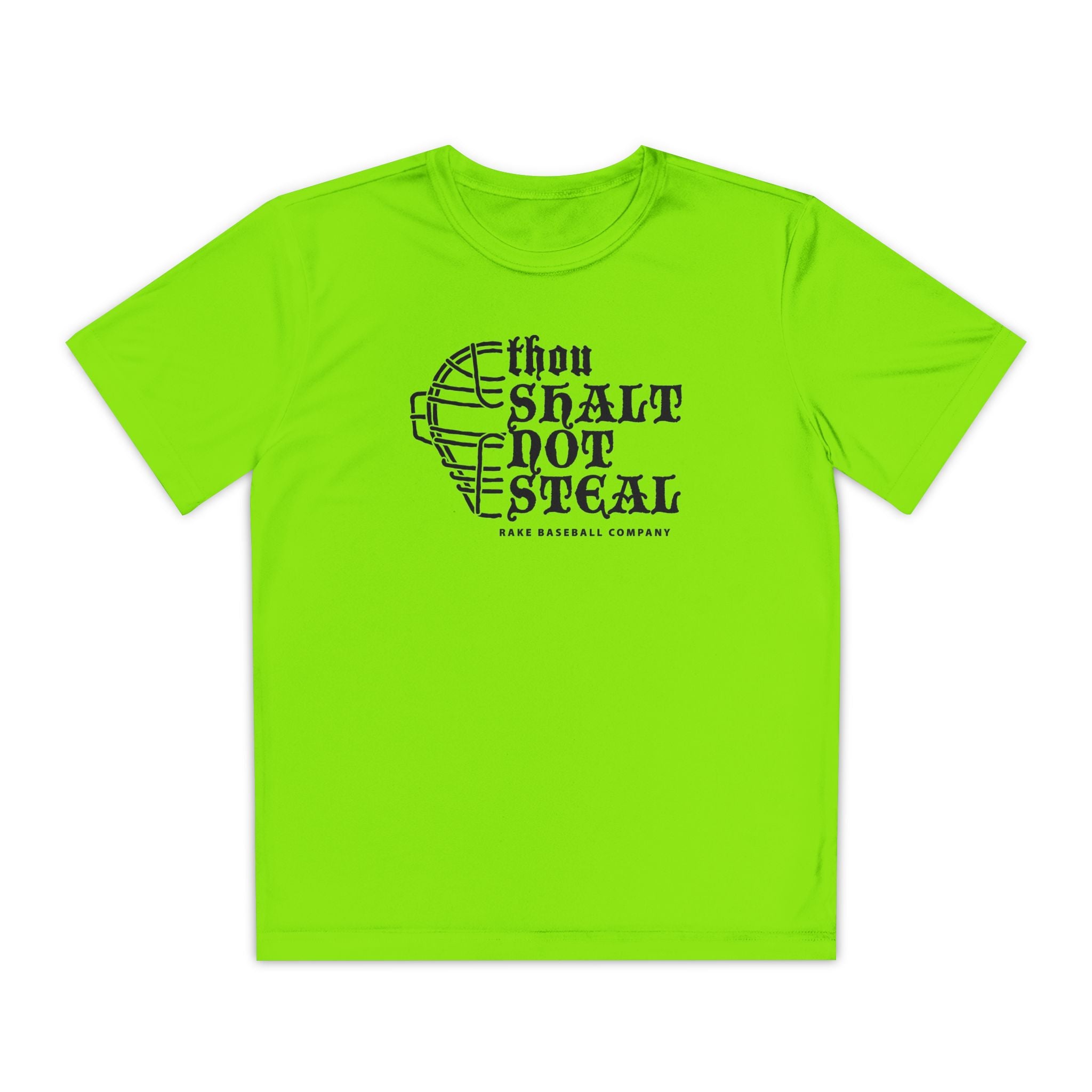Kids Thou Shalt Not Steal Dry Fit Tee - Rake Baseball Company - RAKE BASEBALL | BASEBALL T-SHIRT | BASEBALL CLOTHING | GOOD VIBES ONLY