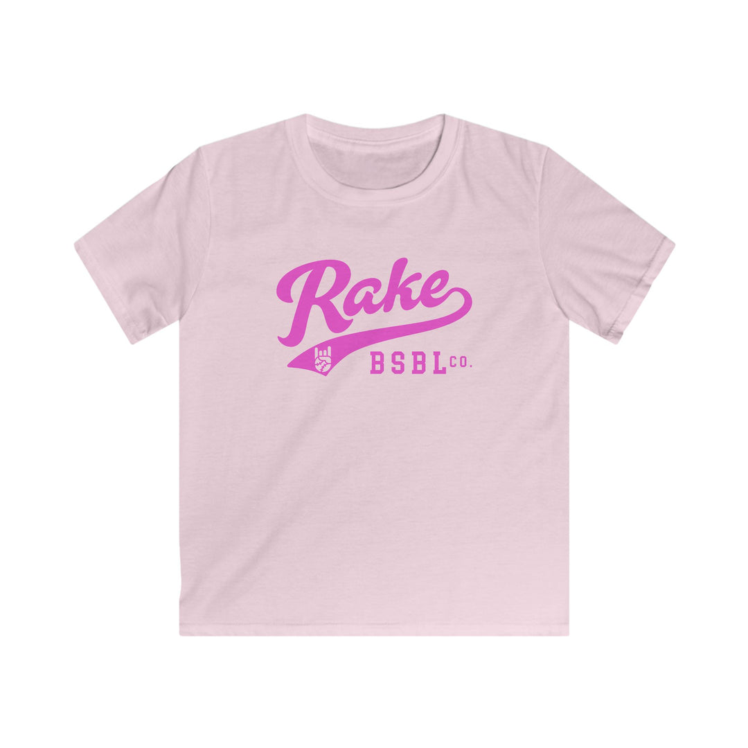 Kids Rake Pink Script Tee