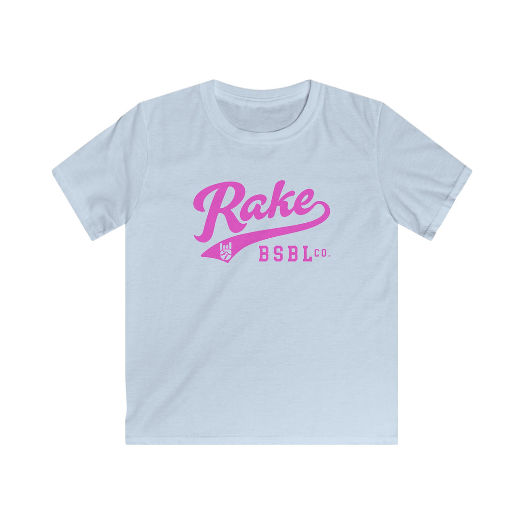 Kids Rake Pink Script Tee