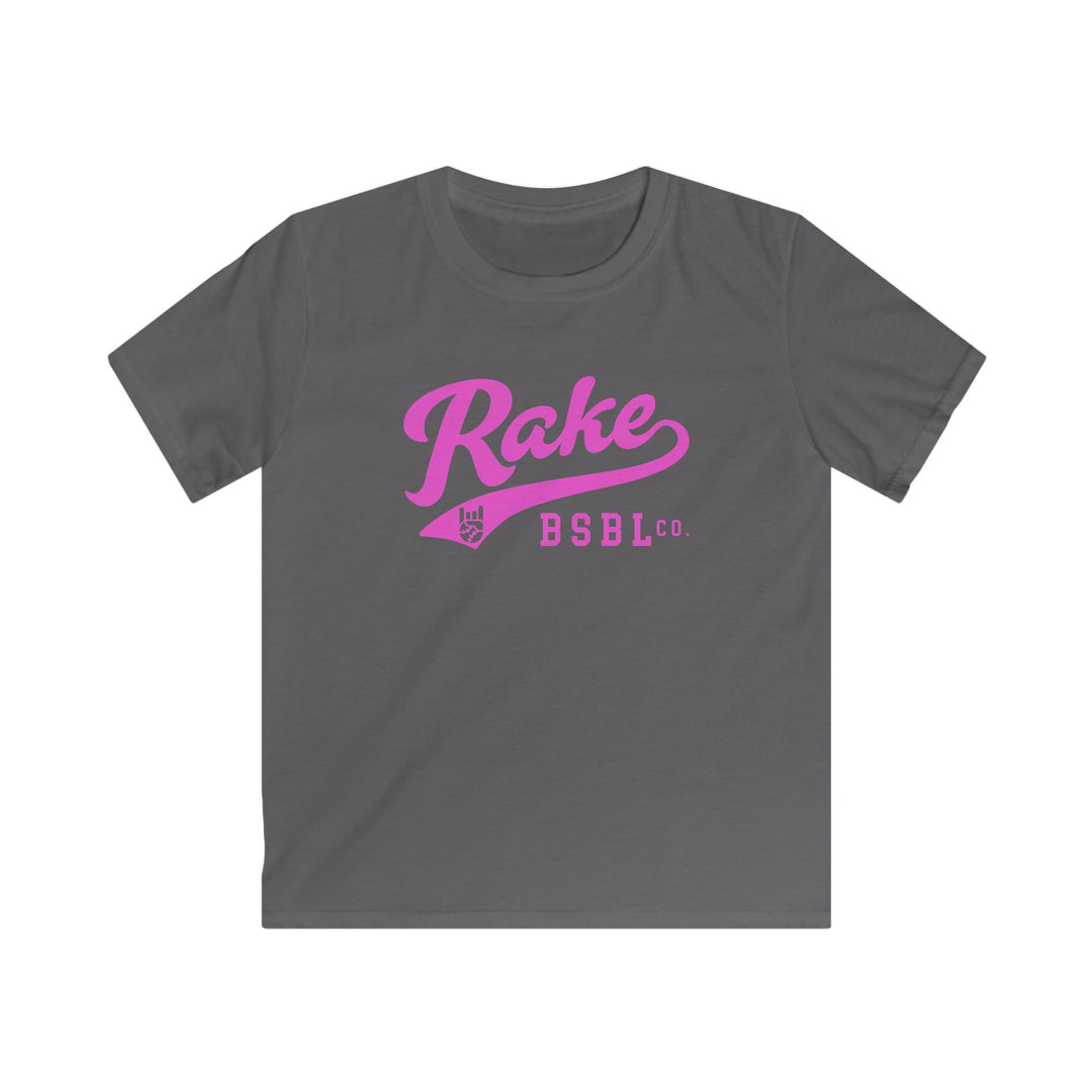 Kids Rake Pink Script Tee