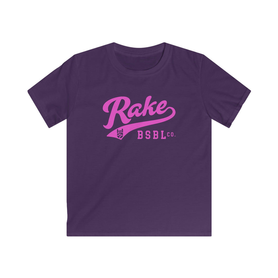 Kids Rake Pink Script Tee