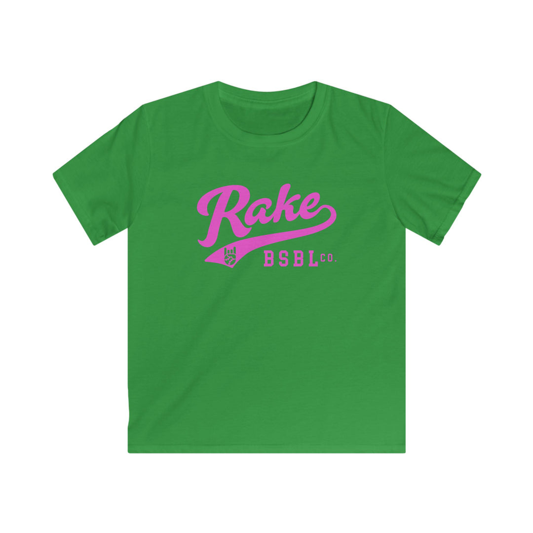 Kids Rake Pink Script Tee