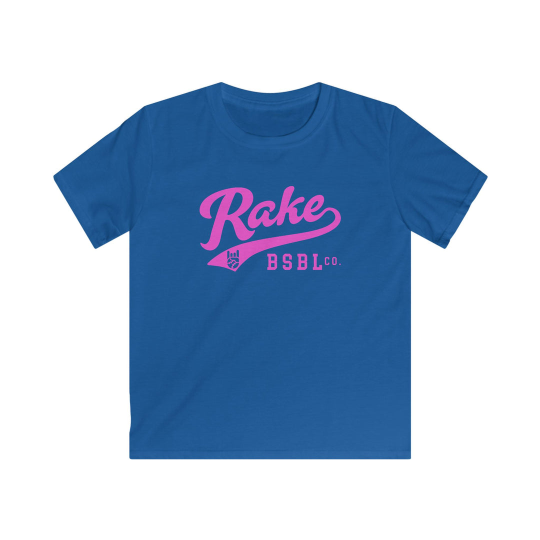 Kids Rake Pink Script Tee