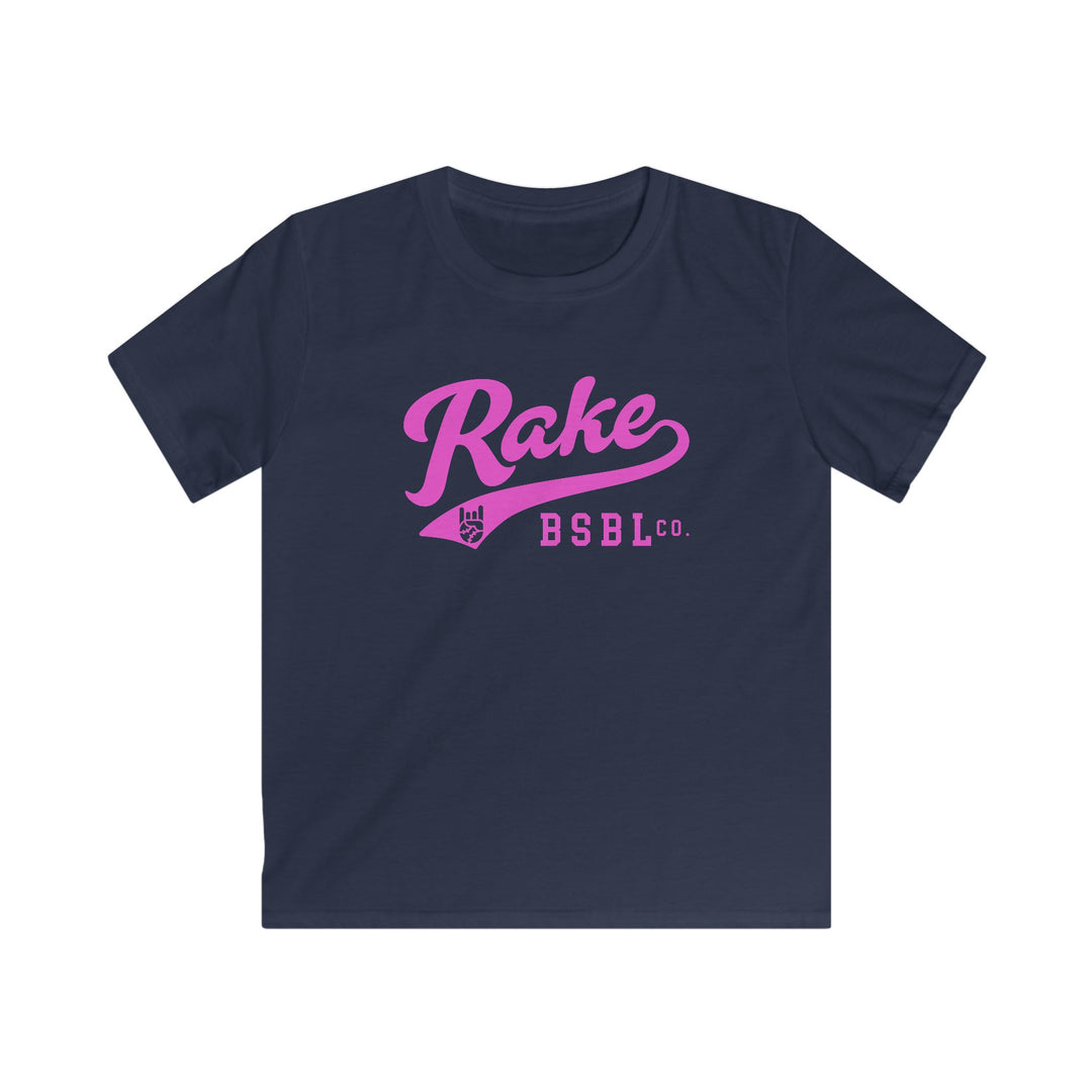 Kids Rake Pink Script Tee