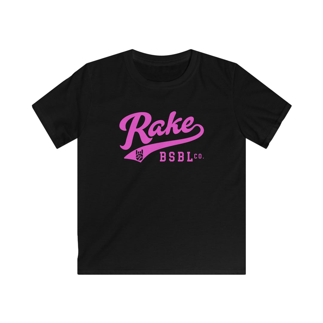 Kids Rake Pink Script Tee