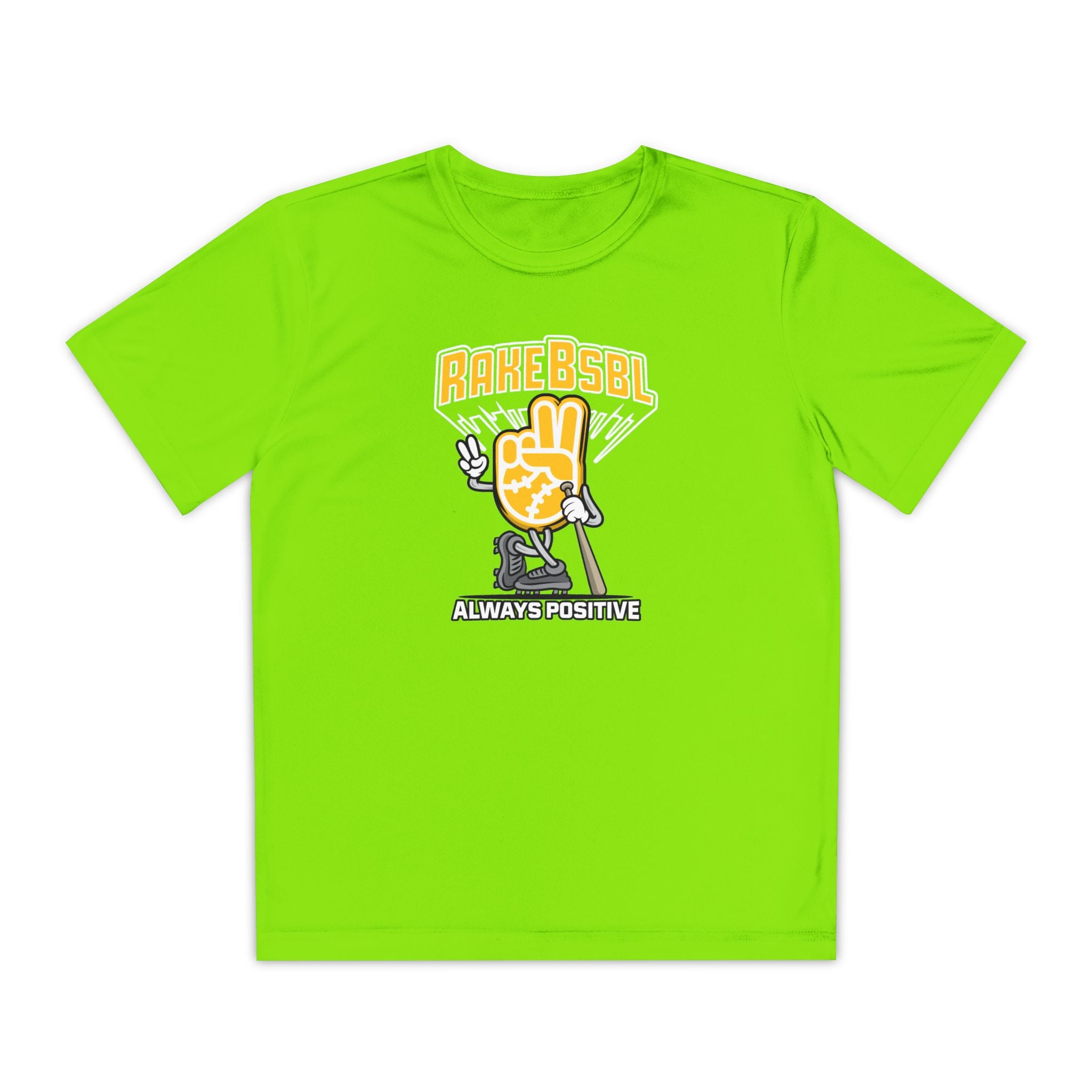 Kids "Always Positive" Dry Fit Tee - Rake Baseball Company - RAKE BASEBALL | BASEBALL T-SHIRT | BASEBALL CLOTHING | GOOD VIBES ONLY